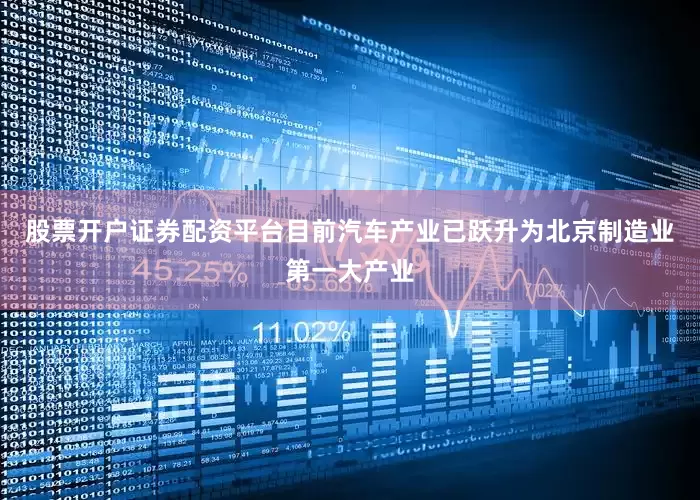 股票开户证券配资平台目前汽车产业已跃升为北京制造业第一大产业